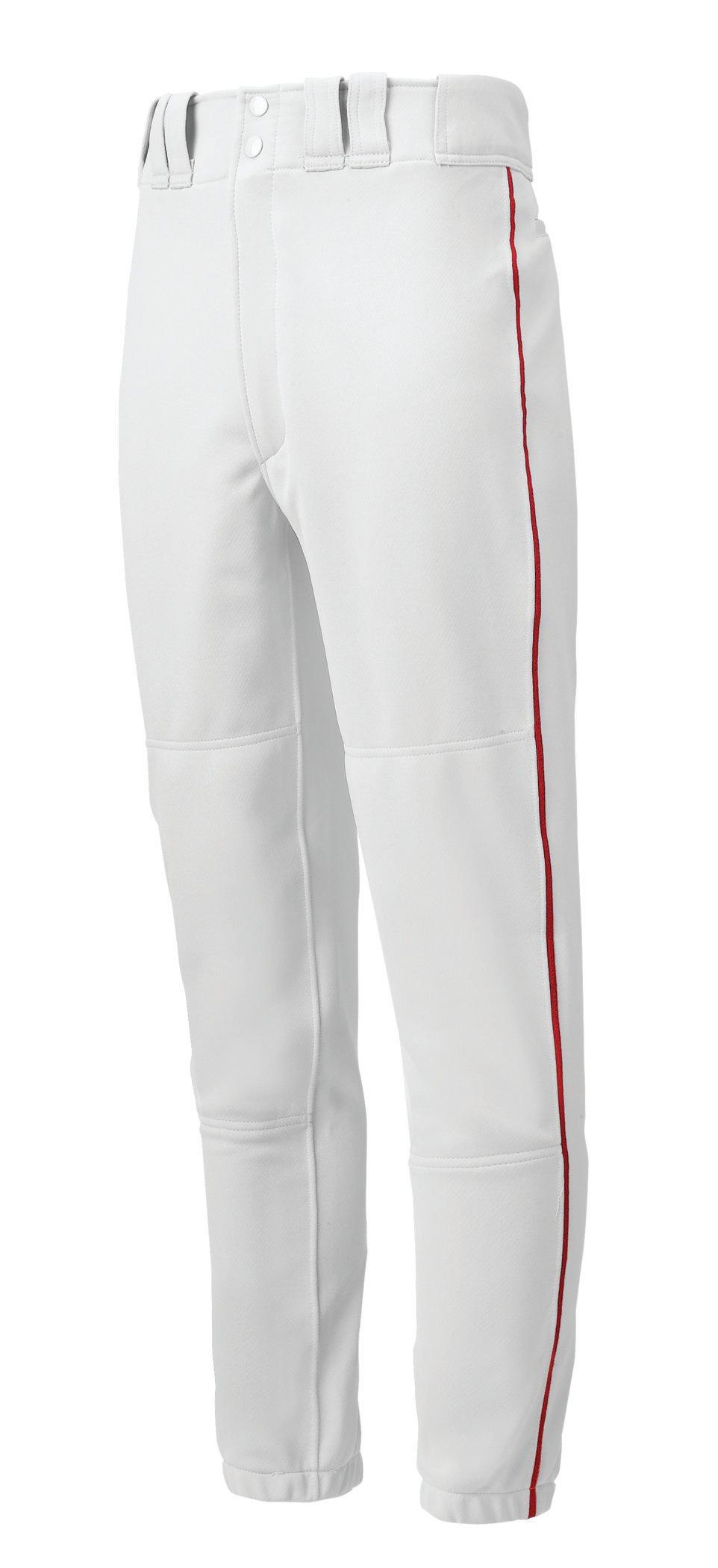 X-Small White-Royal Mizuno Adult Men's Premier Piped Short Baseball Pant 